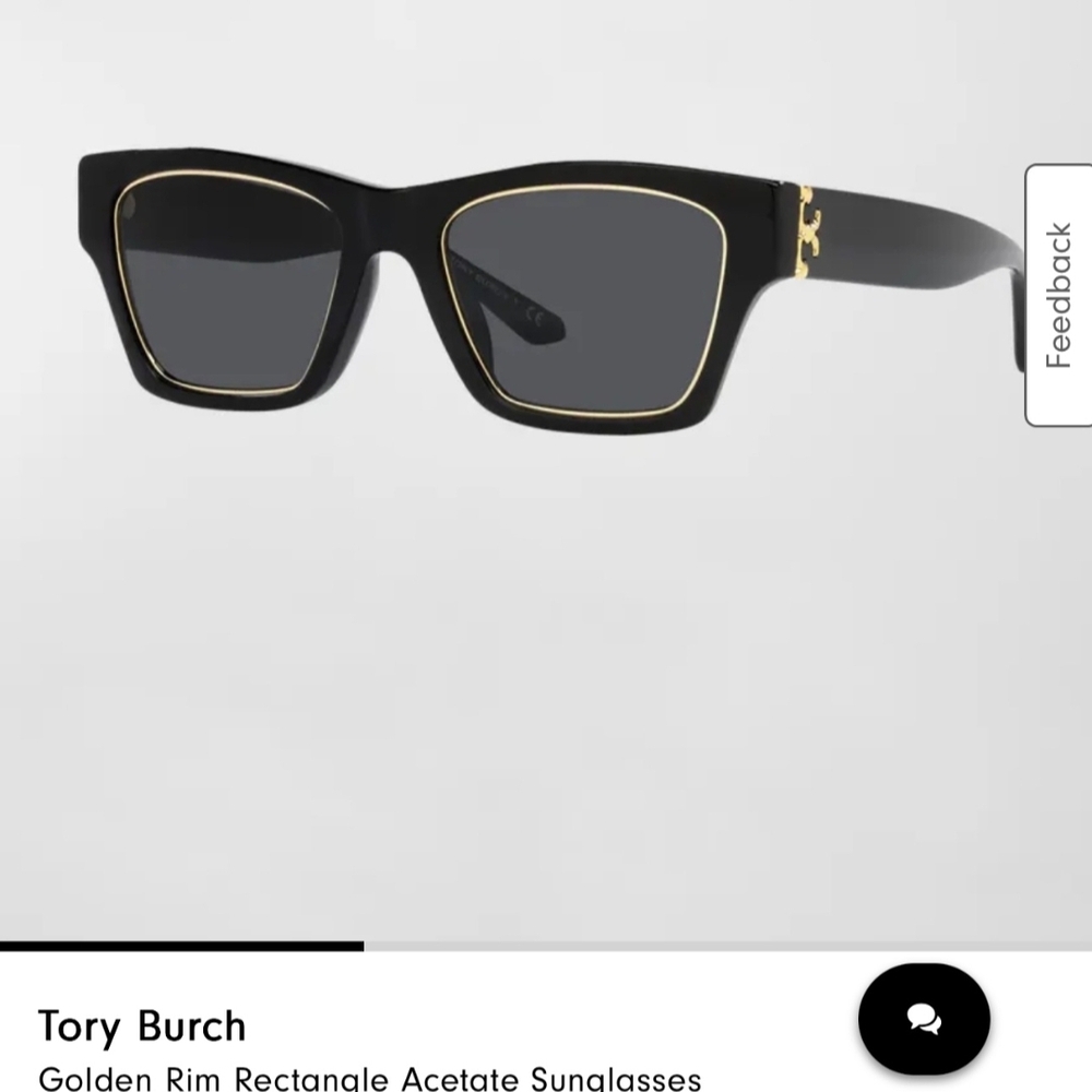 Tory Burch Black Sunglasses with Gold Trim
